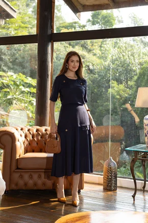 Conjunto Juliana - Azul Escuro